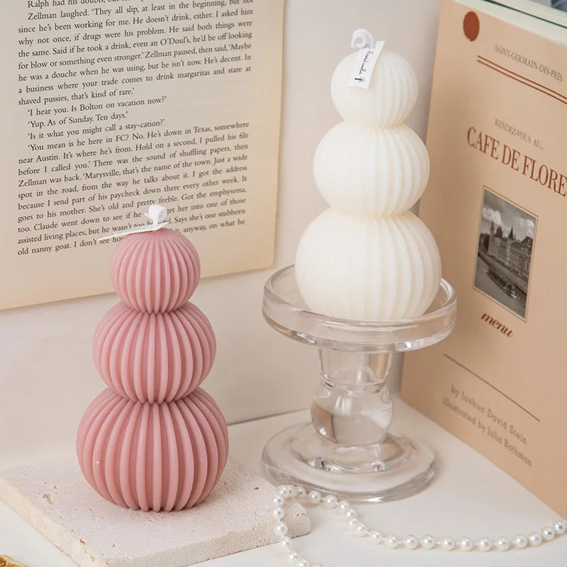 Geometric Wave Ball Scented Candle