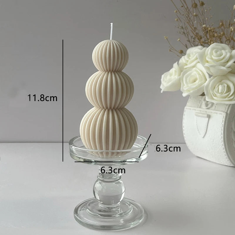 Geometric Wave Ball Scented Candle