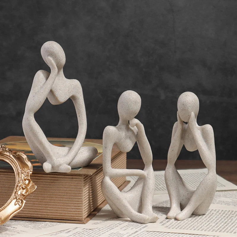 "The Thinker" Scandinavian Abstract Art Figures