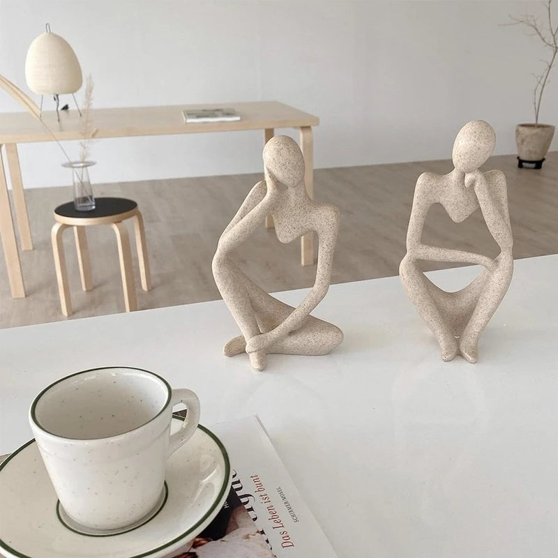 "The Thinker" Scandinavian Abstract Art Figures