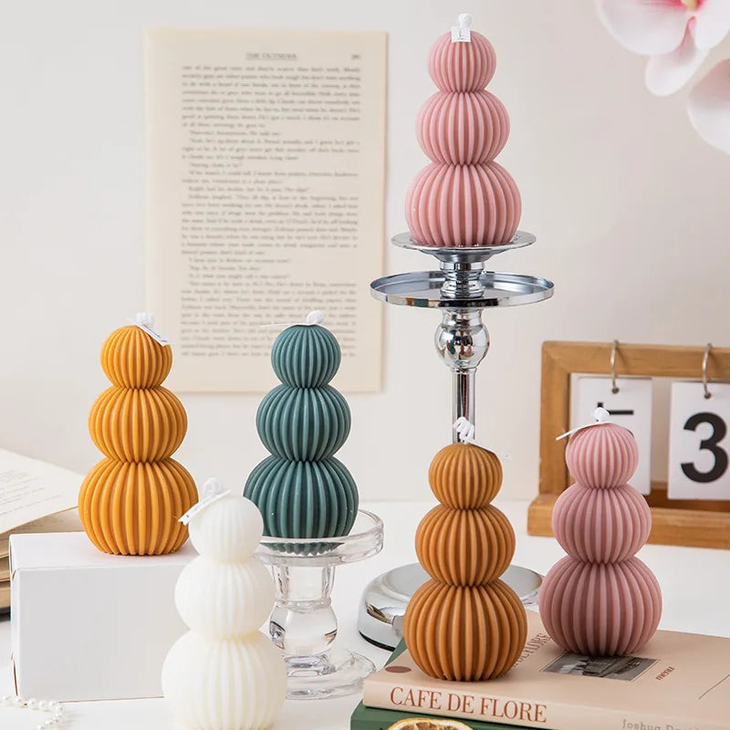 Geometric Wave Ball Scented Candle