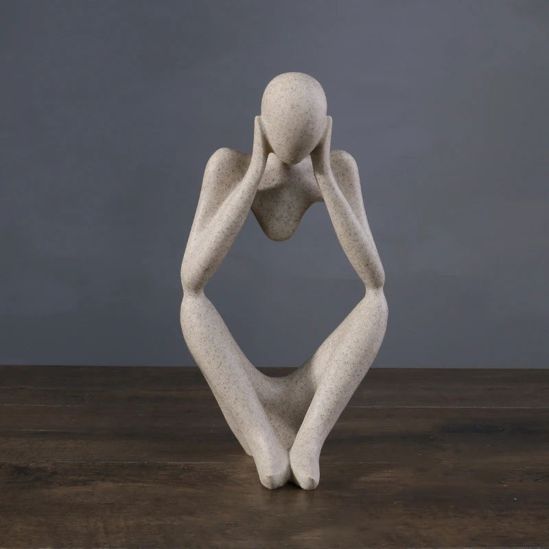 "The Thinker" Scandinavian Abstract Art Figures
