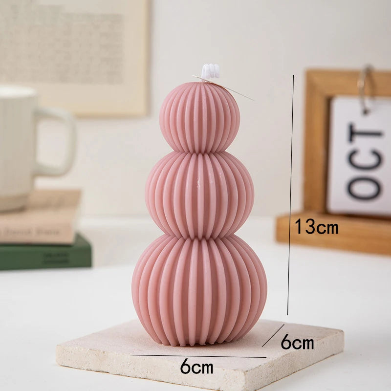 Geometric Wave Ball Scented Candle
