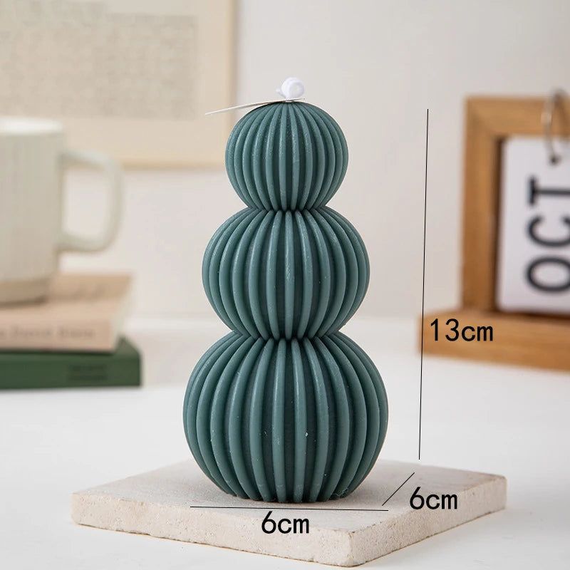 Geometric Wave Ball Scented Candle