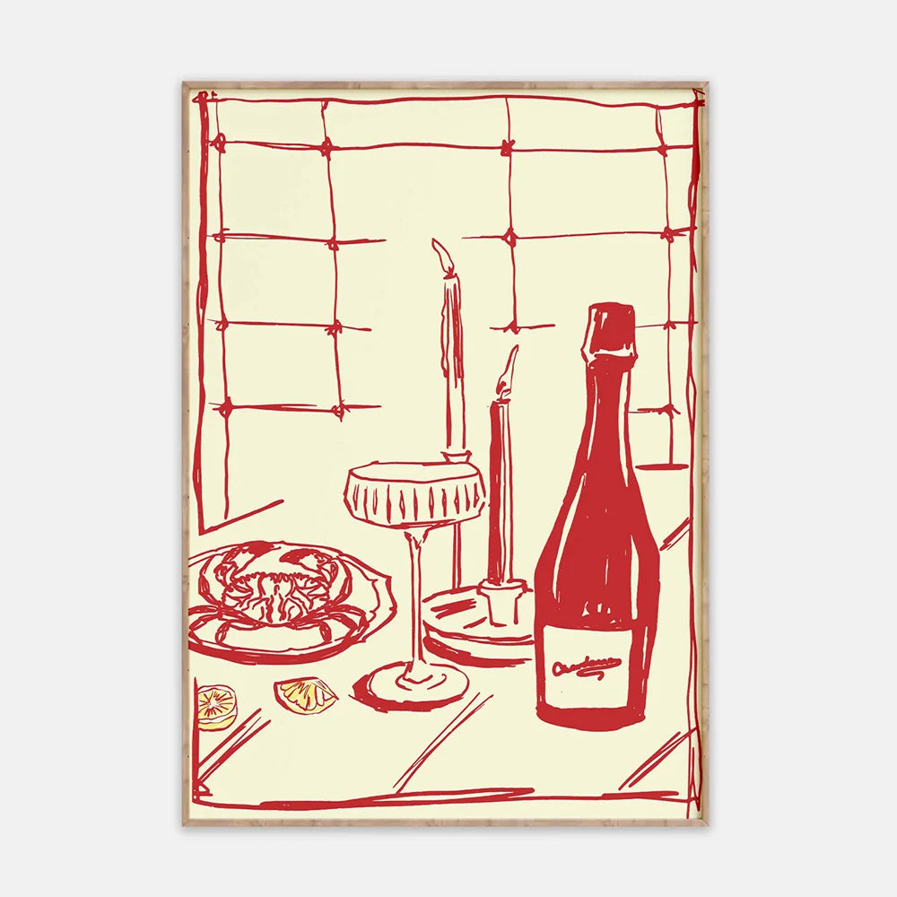 Dining with Wine and Crab