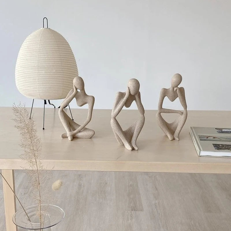 "The Thinker" Scandinavian Abstract Art Figures