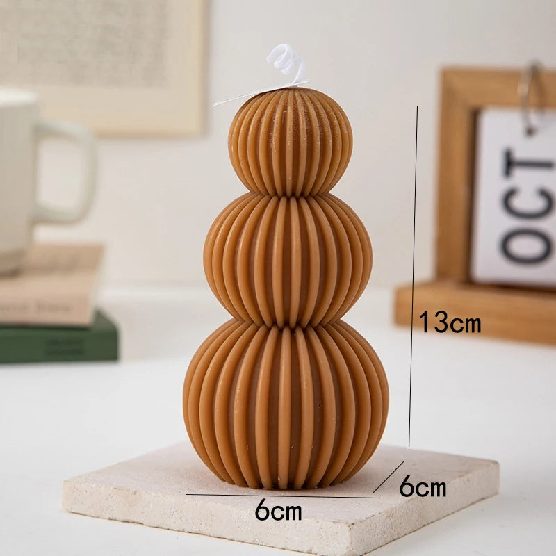 Geometric Wave Ball Scented Candle