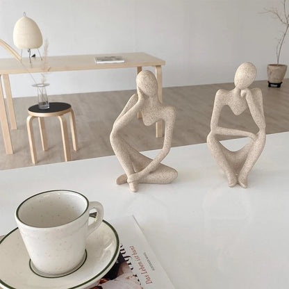"The Thinker" Scandinavian Abstract Art Figures