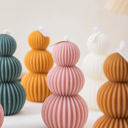 Geometric Wave Ball Scented Candle