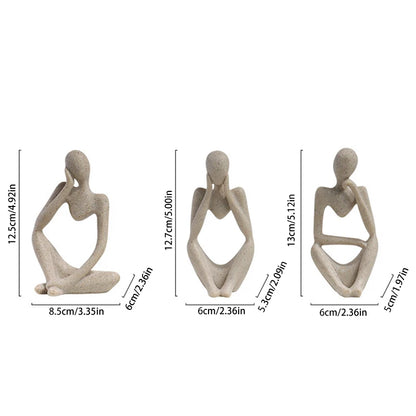 "The Thinker" Scandinavian Abstract Art Figures