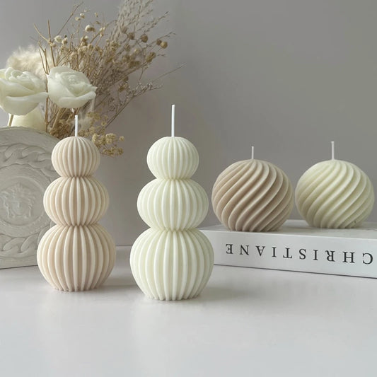 Geometric Wave Ball Scented Candle