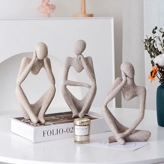 "The Thinker" Scandinavian Abstract Art Figures