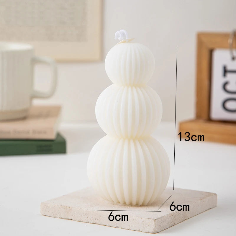 Geometric Wave Ball Scented Candle